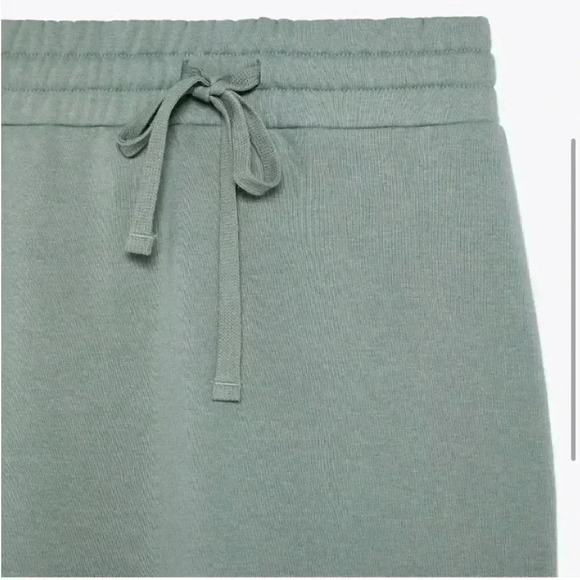 Brand New Zara Women's Fleece Drawstring Midi Skirt Green Size Medium - Picture 3 of 8